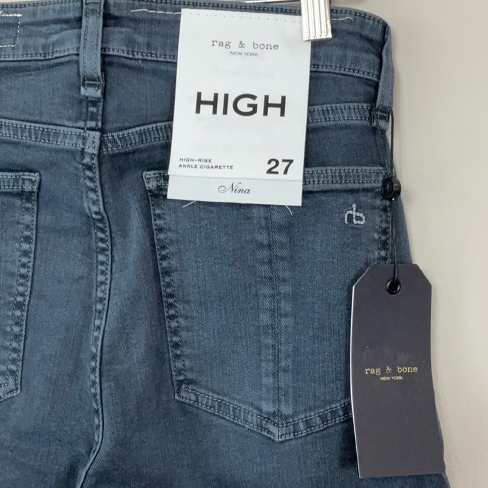 Rag & Bone Nina High-Rise Cigarette - Minna
Slim Fit Ankle Dark Grey Jean - Picture 5 of 9